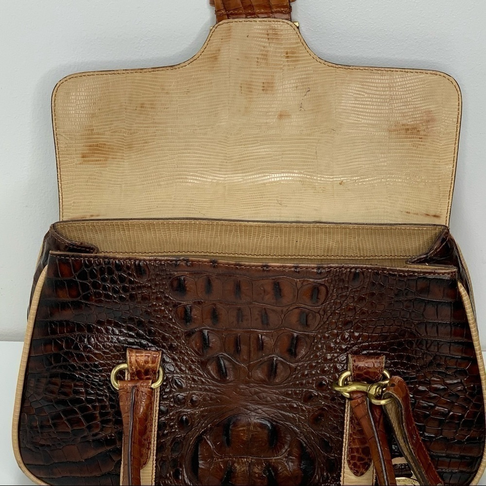 - Brahmin Tricolor Croc Satchel - Picture 6 of 15